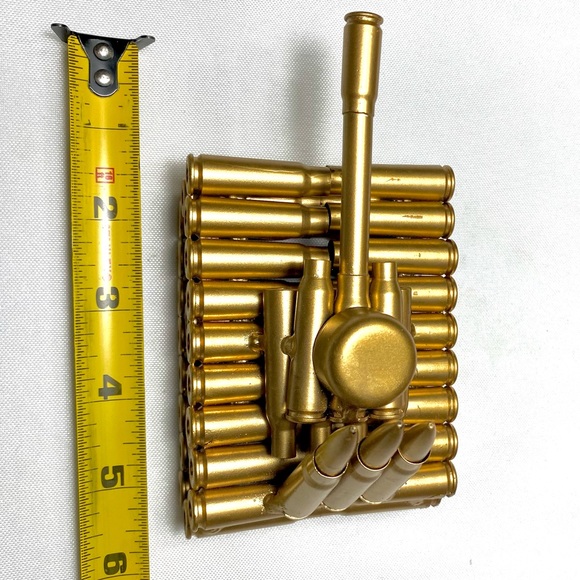Folk-Art Military Battle Tank Made from Recycled Bullet Rifle Casings Figurine - Picture 8 of 15